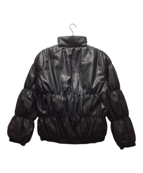 JEANASIS（ジーナシス）JEANASIS (ジーナシス) 中綿ヴィーガンレザージャケット ブラック サイズ:Freeの古着・服飾アイテム