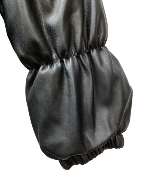 JEANASIS（ジーナシス）JEANASIS (ジーナシス) 中綿ヴィーガンレザージャケット ブラック サイズ:Freeの古着・服飾アイテム