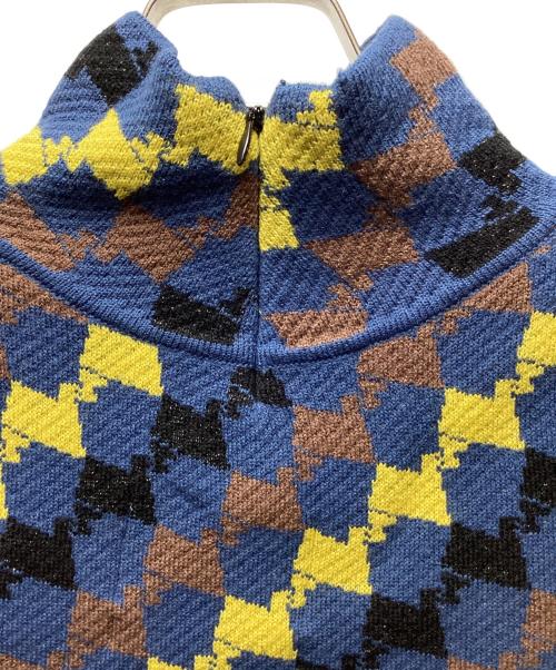 JEANASIS（ジーナシス）JEANASIS (ジーナシス) セーター ブルー×イエロー サイズ:Freeの古着・服飾アイテム