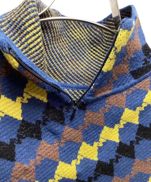 JEANASIS（ジーナシス）JEANASIS (ジーナシス) セーター ブルー×イエロー サイズ:Freeの古着・服飾アイテム