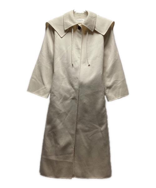 FRAY ID（フレイ アイディー）FRAY ID (フレイ アイディー) ケープステンカラーツイルリバーコート ベージュ サイズ:Lの古着・服飾アイテム