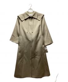 FRAY ID（フレイ アイディー）の古着「ケープステンカラーツイルリバーコート」｜ベージュ