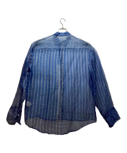 CMMN SWDN（コモンスウェーデン）CMMN SWDN (コモンスウェーデン) オーガンジーシャツ ブルー サイズ:46の古着・服飾アイテム