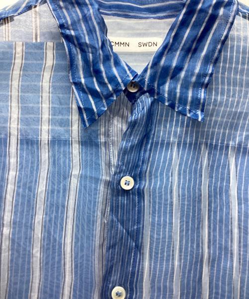 CMMN SWDN（コモンスウェーデン）CMMN SWDN (コモンスウェーデン) オーガンジーシャツ ブルー サイズ:46の古着・服飾アイテム