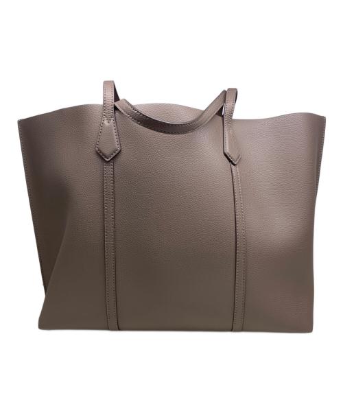 TORY BURCH（トリーバーチ）TORY BURCH (トリーバーチ) トートバッグ モカ×ネイビー×ベージュの古着・服飾アイテム