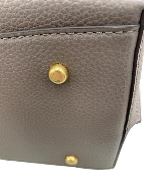 TORY BURCH（トリーバーチ）TORY BURCH (トリーバーチ) トートバッグ モカ×ネイビー×ベージュの古着・服飾アイテム