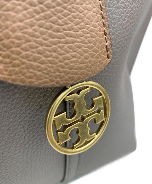 TORY BURCH（トリーバーチ）TORY BURCH (トリーバーチ) トートバッグ モカ×ネイビー×ベージュの古着・服飾アイテム