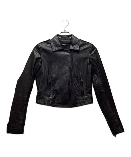 theory（セオリー）theory (セオリー) レザーライダースジャケット ブラック サイズ:Sの古着・服飾アイテム