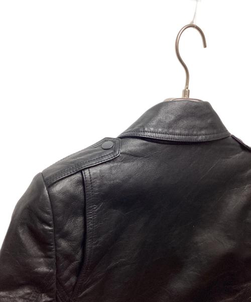 theory（セオリー）theory (セオリー) レザーライダースジャケット ブラック サイズ:Sの古着・服飾アイテム