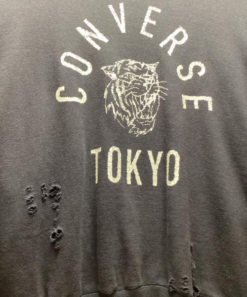 CONVERSE TOKYO ONE（コンバース トウキョウ ワン）CONVERSE TOKYO ONE (コンバース トウキョウ ワン) ダメージ加工スウェット ブラウン サイズ:Freeの古着・服飾アイテム