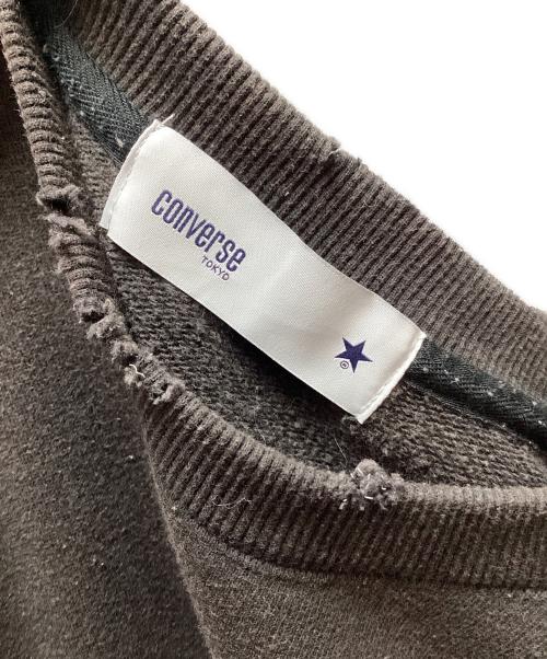 CONVERSE TOKYO ONE（コンバース トウキョウ ワン）CONVERSE TOKYO ONE (コンバース トウキョウ ワン) ダメージ加工スウェット ブラウン サイズ:Freeの古着・服飾アイテム