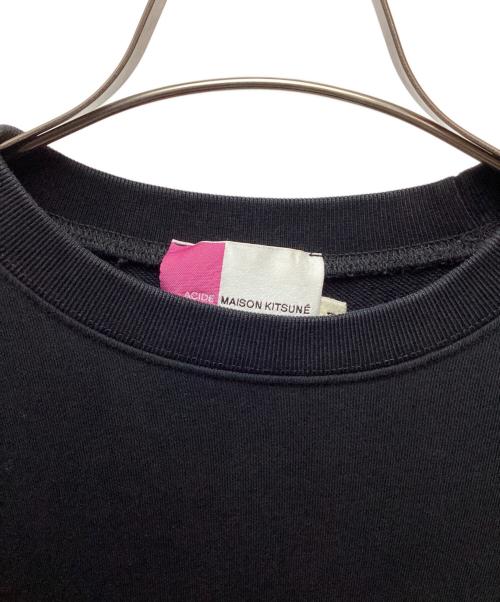 ACIDE MAISON KITSUNE（アシッドメゾンキツネ）ACIDE MAISON KITSUNE (アシッドメゾンキツネ) ワンポイントスウェット ブラック サイズ:Mの古着・服飾アイテム