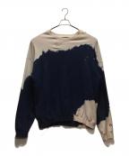 NOMA t.d.ノーマティーディー）の古着「スウェット」｜ベージュ×ネイビー