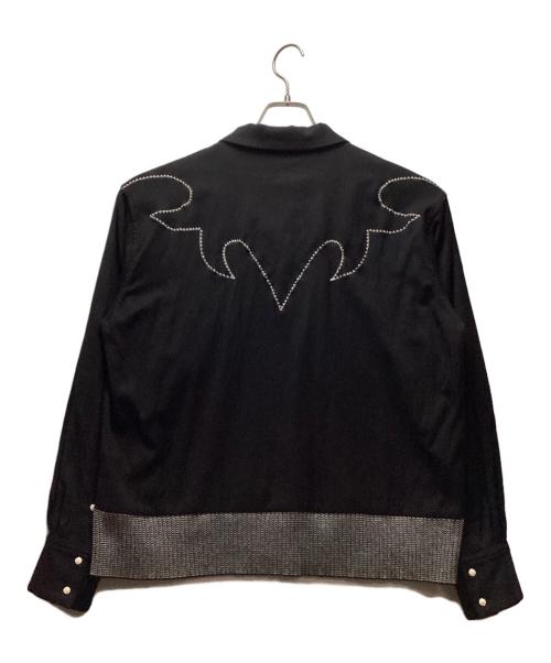 SASQUATCHfabrix.（サスクワッチファブリックス）SASQUATCHfabrix. (サスクワッチファブリックス) ウエスタンPOシャツ ブラック サイズ:Lの古着・服飾アイテム