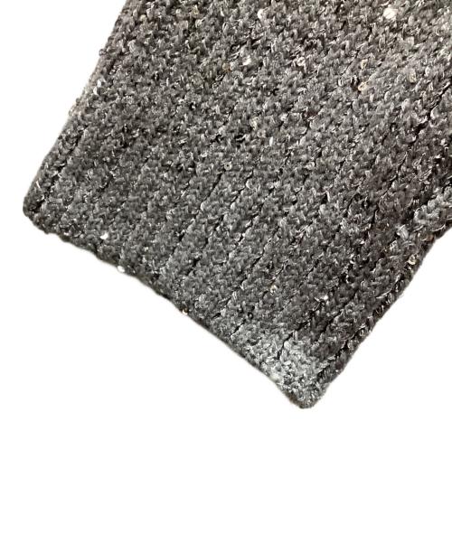 Omekashi（オメカシ）Omekashi (オメカシ) スパンコールニットカーディガン ライトグレー サイズ:Freeの古着・服飾アイテム