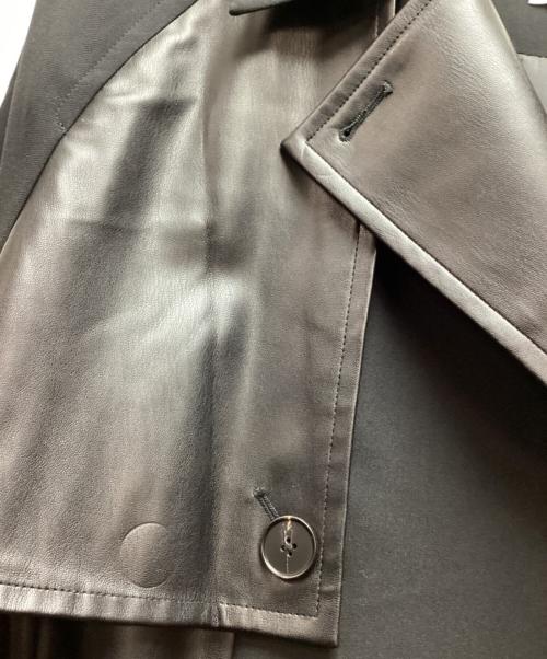 HARE（ハレ）HARE (ハレ) フェイクレザー切替コート ブラック サイズ:Freeの古着・服飾アイテム