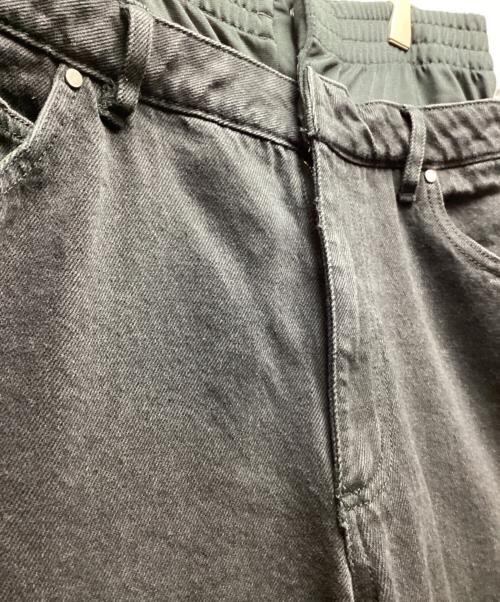 adidas（アディダス）adidas (アディダス) KSENIA SCHNAIDER (クセニア シュナイダー) ボクサーショートジーンズ ブラック サイズ:78.5cmの古着・服飾アイテム