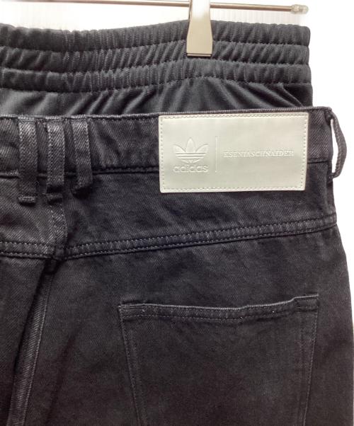adidas（アディダス）adidas (アディダス) KSENIA SCHNAIDER (クセニア シュナイダー) ボクサーショートジーンズ ブラック サイズ:78.5cmの古着・服飾アイテム