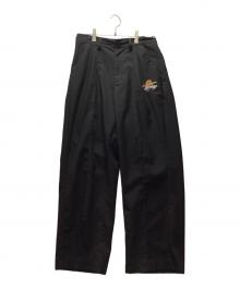 Left Alone（レフトアローン）の古着「刺繍スラックス」｜ブラック