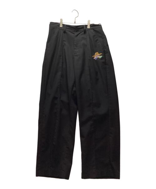 Left Alone（レフトアローン）Left Alone (レフトアローン) 刺繍スラックス ブラック サイズ:XLの古着・服飾アイテム