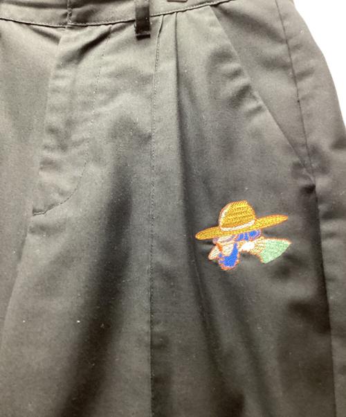 Left Alone（レフトアローン）Left Alone (レフトアローン) 刺繍スラックス ブラック サイズ:XLの古着・服飾アイテム