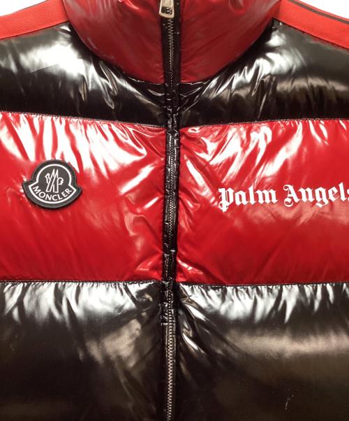 MONCLER（モンクレール）MONCLER (モンクレール) Palm Angels (パーム エンジェルス) ダウンベスト ブラック×レッド サイズ:2の古着・服飾アイテム