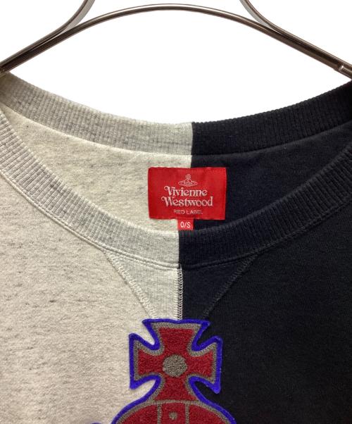 Vivienne Westwood（ヴィヴィアンウエストウッド）Vivienne Westwood (ヴィヴィアンウエストウッド) バイカラー スウェット ブラック×ホワイト サイズ:Sの古着・服飾アイテム