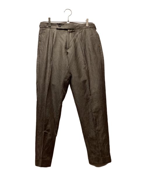SPIRIT BY BERWICH（スピリットバイベルウィッチ）SPIRIT BY BERWICH (スピリットバイベルウィッチ) リネン混パンツ カーキ サイズ:44の古着・服飾アイテム