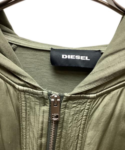 DIESEL（ディーゼル）DIESEL (ディーゼル) ジップパーカー オリーブ サイズ:LLの古着・服飾アイテム
