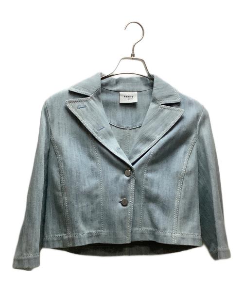 AKRIS punto（アクリスプント）AKRIS punto (アクリスプント) デニムテーラードショートジャケット ブルー サイズ:SIZE36 未使用品の古着・服飾アイテム