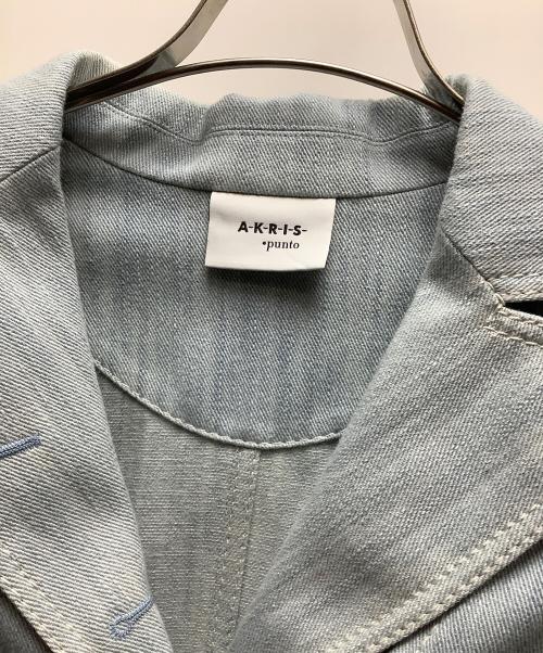 AKRIS punto（アクリスプント）AKRIS punto (アクリスプント) デニムテーラードショートジャケット ブルー サイズ:SIZE36 未使用品の古着・服飾アイテム
