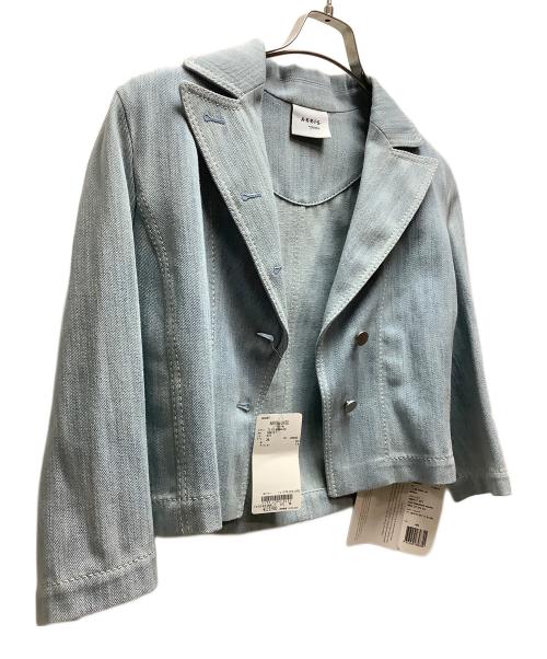 AKRIS punto（アクリスプント）AKRIS punto (アクリスプント) デニムテーラードショートジャケット ブルー サイズ:SIZE36 未使用品の古着・服飾アイテム