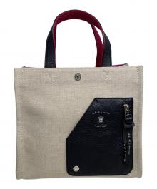 A.D.M.J.（エーディーエムジェイ）の古着「トートバッグ」｜ベージュ×ブラック