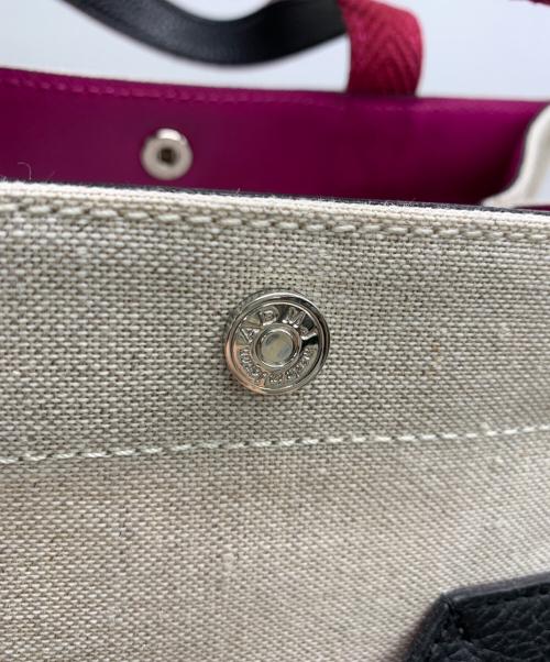 A.D.M.J.（エーディーエムジェイ）A.D.M.J. (エーディーエムジェイ) トートバッグ ベージュ×ブラックの古着・服飾アイテム