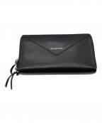 BALENCIAGAバレンシアガ）の古着「ラウンドファスナー長財布」｜ブラック