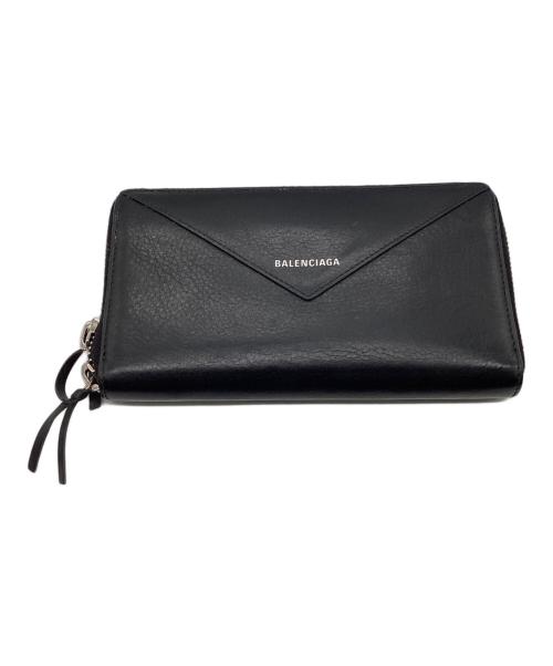 BALENCIAGA（バレンシアガ）BALENCIAGA (バレンシアガ) ラウンドファスナー長財布 ブラックの古着・服飾アイテム