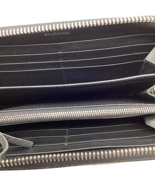 BALENCIAGA（バレンシアガ）BALENCIAGA (バレンシアガ) ラウンドファスナー長財布 ブラックの古着・服飾アイテム