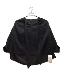 BALLSEY（ボールジィ）の古着「リネン混シアーブラウス」｜ブラック
