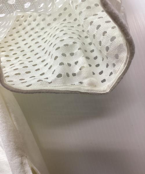 NOLLEY'S（ノーリーズ）NOLLEY'S (ノーリース) ラッセルレースブラウス ベージュ サイズ:Mの古着・服飾アイテム