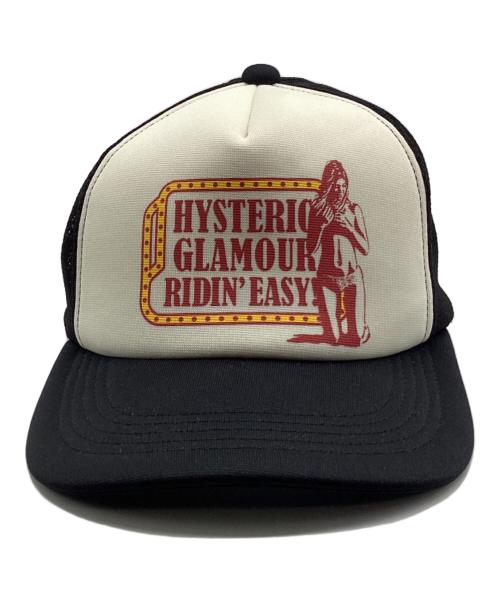 Hysteric Glamour（ヒステリックグラマー）Hysteric Glamour (ヒステリックグラマー) キャップ ブラック×ホワイト サイズ:Freeの古着・服飾アイテム