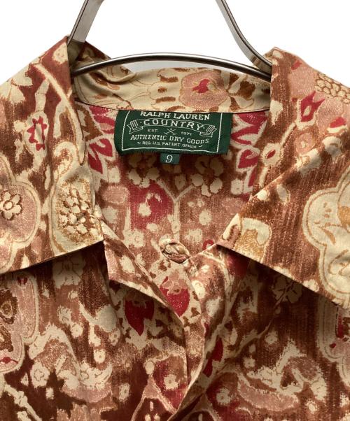 RALPH LAUREN COUNTRY（ラルフローレンカントリー）RALPH LAUREN COUNTRY (ラルフローレンカントリー) アロハシャツ ブラウン サイズ:9の古着・服飾アイテム