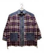 DIESELディーゼル）の古着「デニムジャケット」｜ブルー×パープル