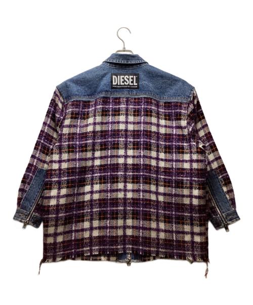 DIESEL（ディーゼル）DIESEL (ディーゼル) デニムジャケット ブルー×パープル サイズ:XXSの古着・服飾アイテム