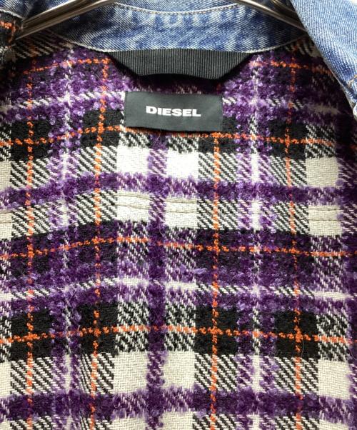 DIESEL（ディーゼル）DIESEL (ディーゼル) デニムジャケット ブルー×パープル サイズ:XXSの古着・服飾アイテム