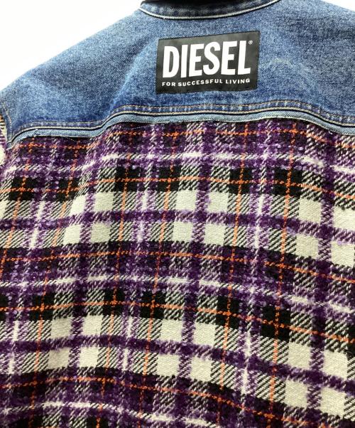 DIESEL（ディーゼル）DIESEL (ディーゼル) デニムジャケット ブルー×パープル サイズ:XXSの古着・服飾アイテム