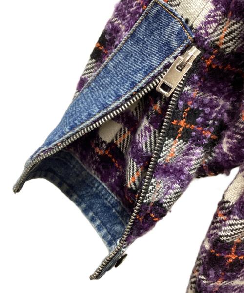 DIESEL（ディーゼル）DIESEL (ディーゼル) デニムジャケット ブルー×パープル サイズ:XXSの古着・服飾アイテム