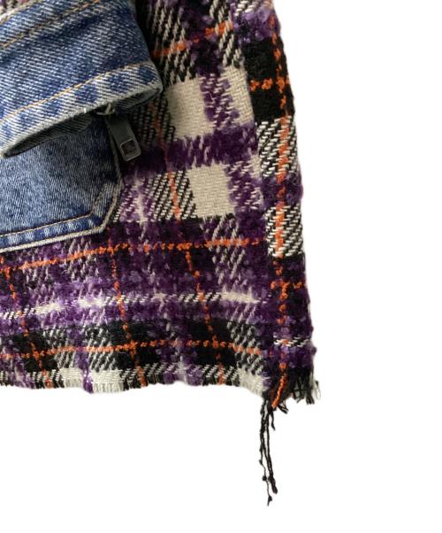 DIESEL（ディーゼル）DIESEL (ディーゼル) デニムジャケット ブルー×パープル サイズ:XXSの古着・服飾アイテム