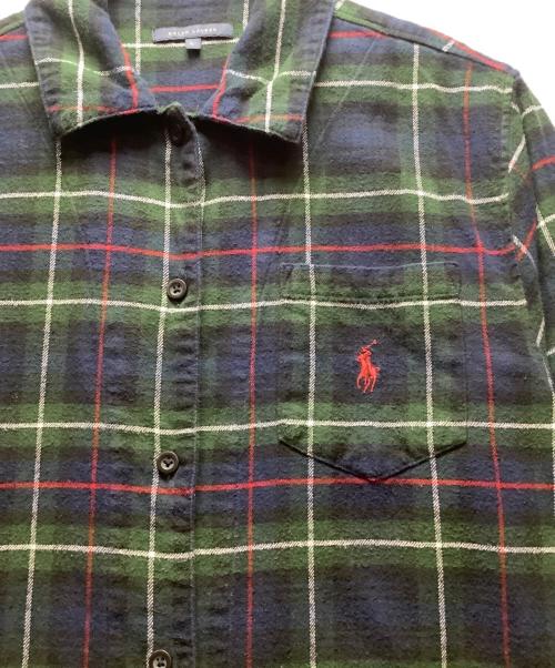 RALPH LAUREN（ラルフローレン）RALPH LAUREN (ラルフローレン) シャツワンピース グリーン サイズ:Lの古着・服飾アイテム