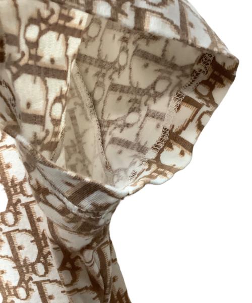 Christian Dior（クリスチャン ディオール）Christian Dior (クリスチャン ディオール) 半袖カットソー ホワイト×ブラウン サイズ:Mの古着・服飾アイテム