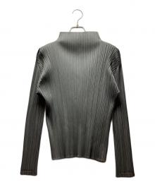 PLEATS PLEASE（プリーツプリーズ）の古着「長袖ブラウス」｜グレー